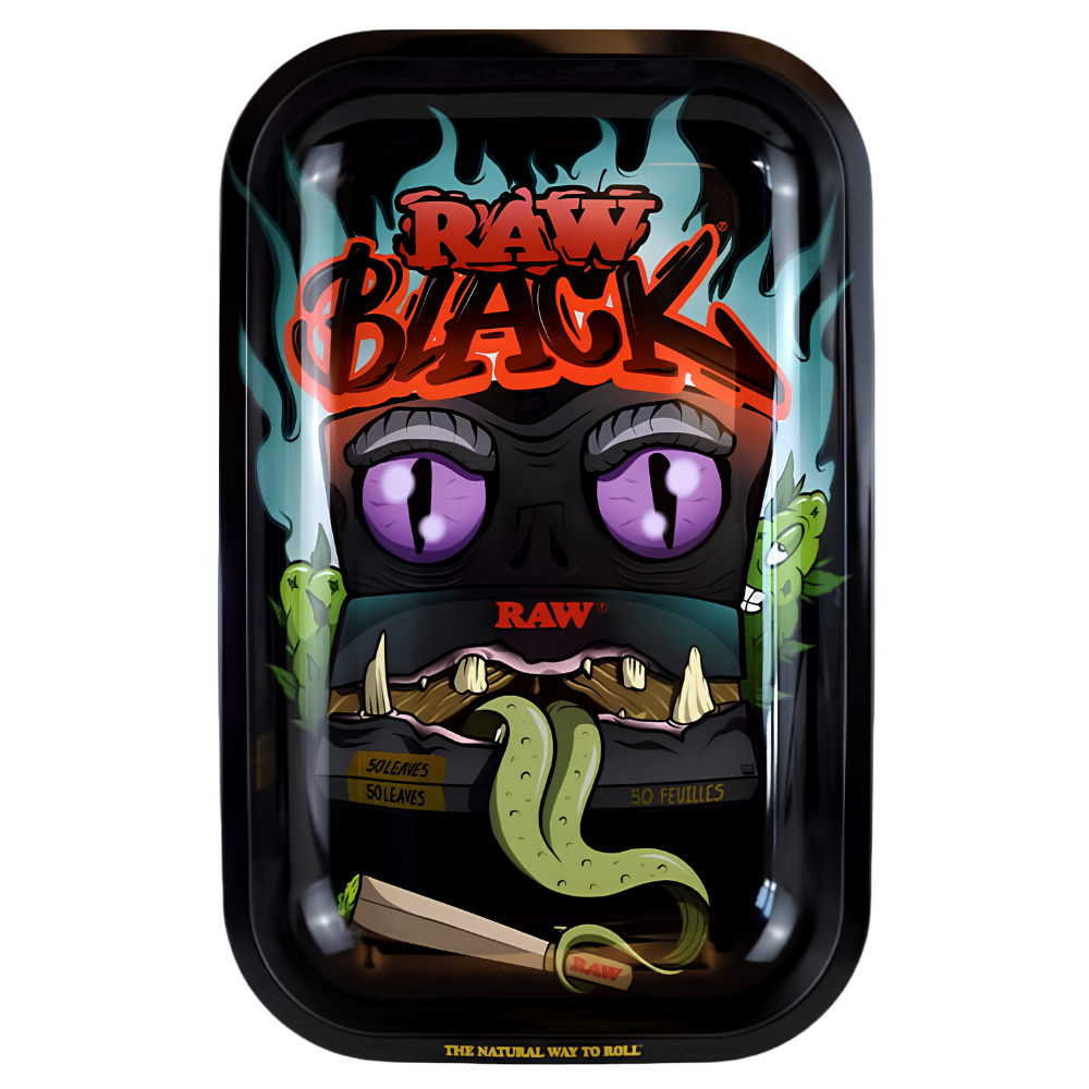 Raw Black Monster Metal Rolling Tray - Small